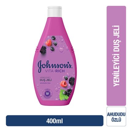Gel douche régénérant Vita-Rich de Johnson's à l'extrait de framboise 400 ml
