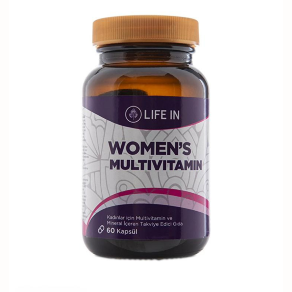 Complément multivitaminé et minéral Life In pour femmes, 60 capsules