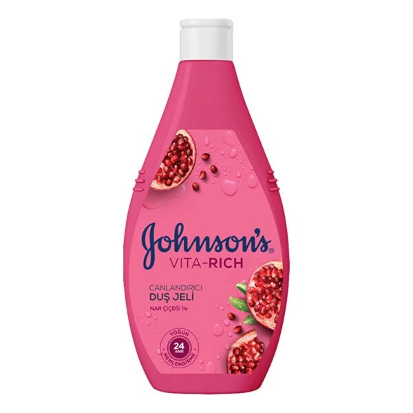 Gel douche revitalisant Vita-Rich de Johnson's, parfum fleur de grenade, 400 ml