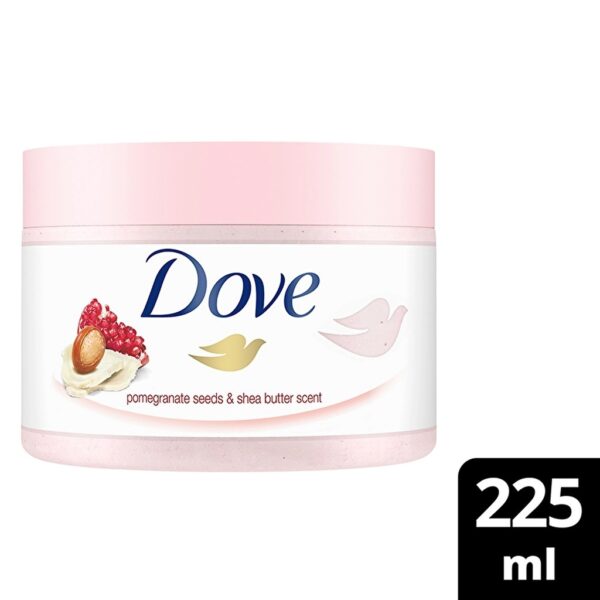 مقشر الجسم Dove بالرمان وزبدة الشيا – 225 مل