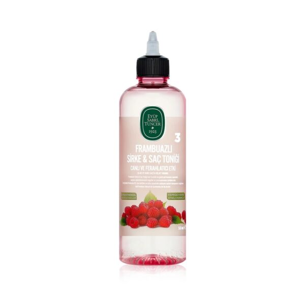 خلّ التوت (Framboise) + تونك للشعر من ماركة Eyüp Sabri Tuncer بحجم 500ml.