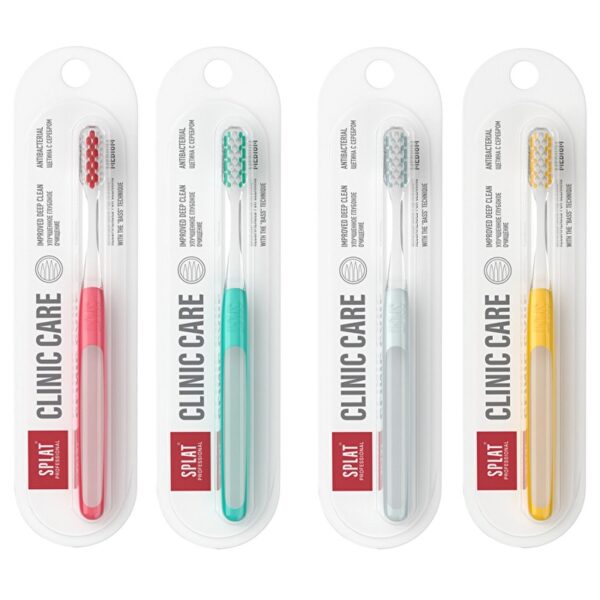 Brosse à dents moyenne Splat Clinic Care (assortiment)