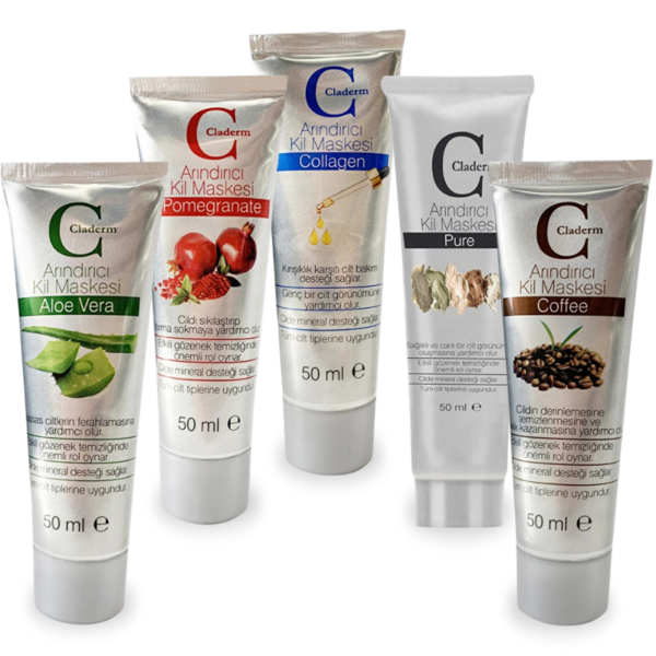 Ensemble de Soins de la Peau 5 pièces Claderm 50ml